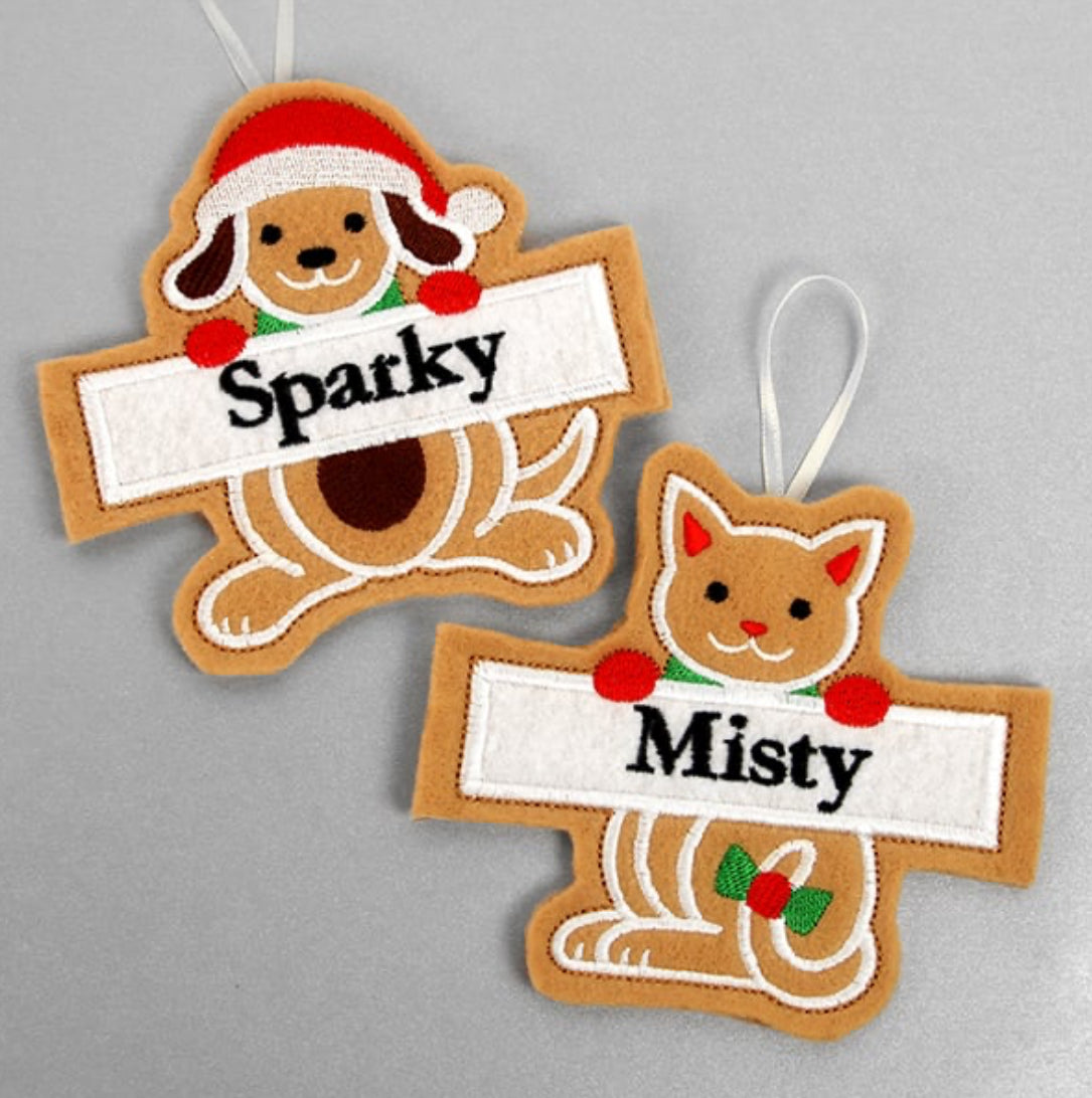 Personalized Gingerbread Family Ornaments | Custom Christmas Tree Decor | Holiday Keepsake Gift | Family Name Ornament