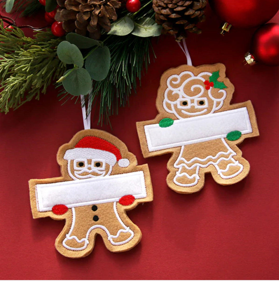 Personalized Gingerbread Family Ornaments | Custom Christmas Tree Decor | Holiday Keepsake Gift | Family Name Ornament