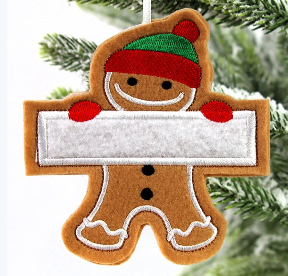 Personalized Gingerbread Family Ornaments | Custom Christmas Tree Decor | Holiday Keepsake Gift | Family Name Ornament