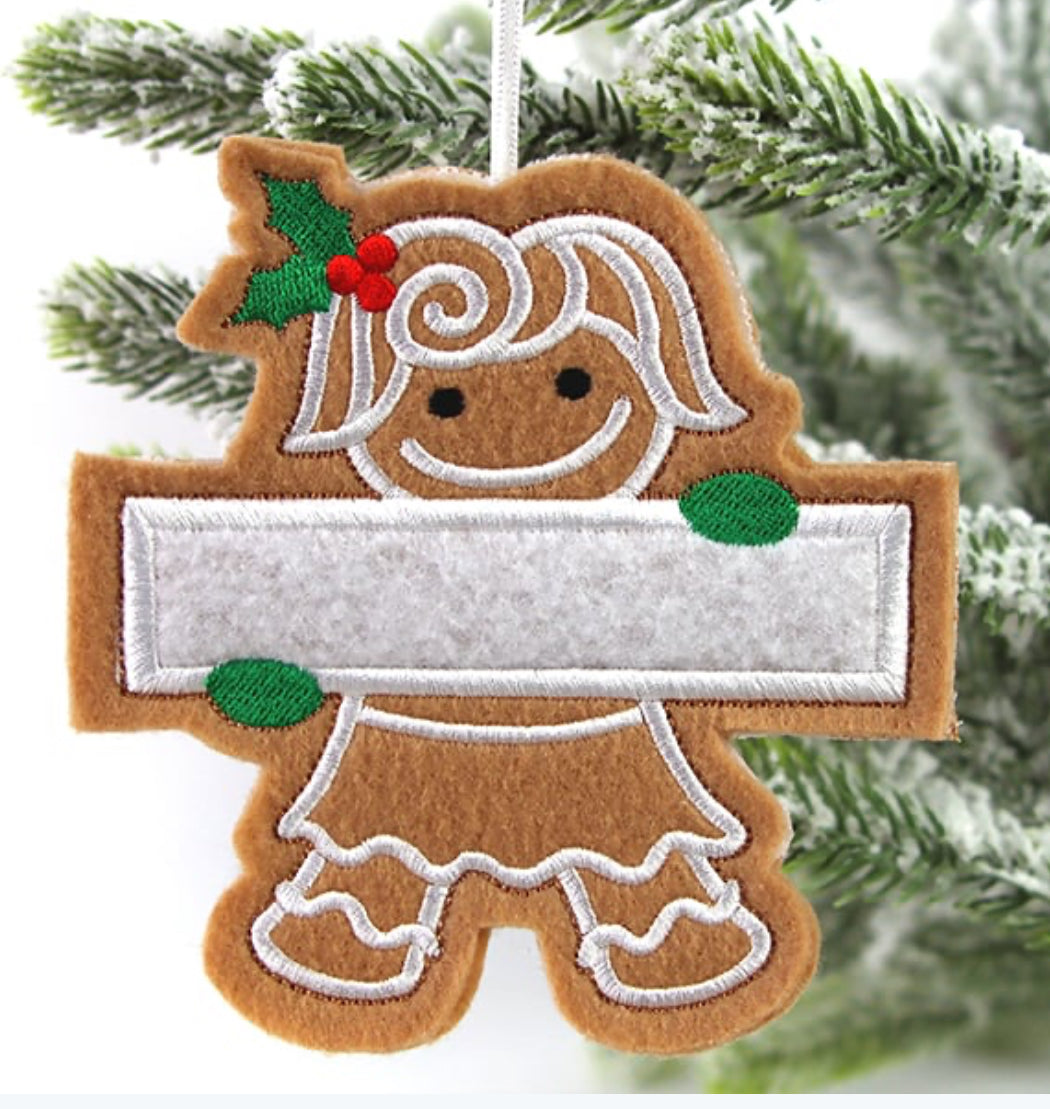 Personalized Gingerbread Family Ornaments | Custom Christmas Tree Decor | Holiday Keepsake Gift | Family Name Ornament