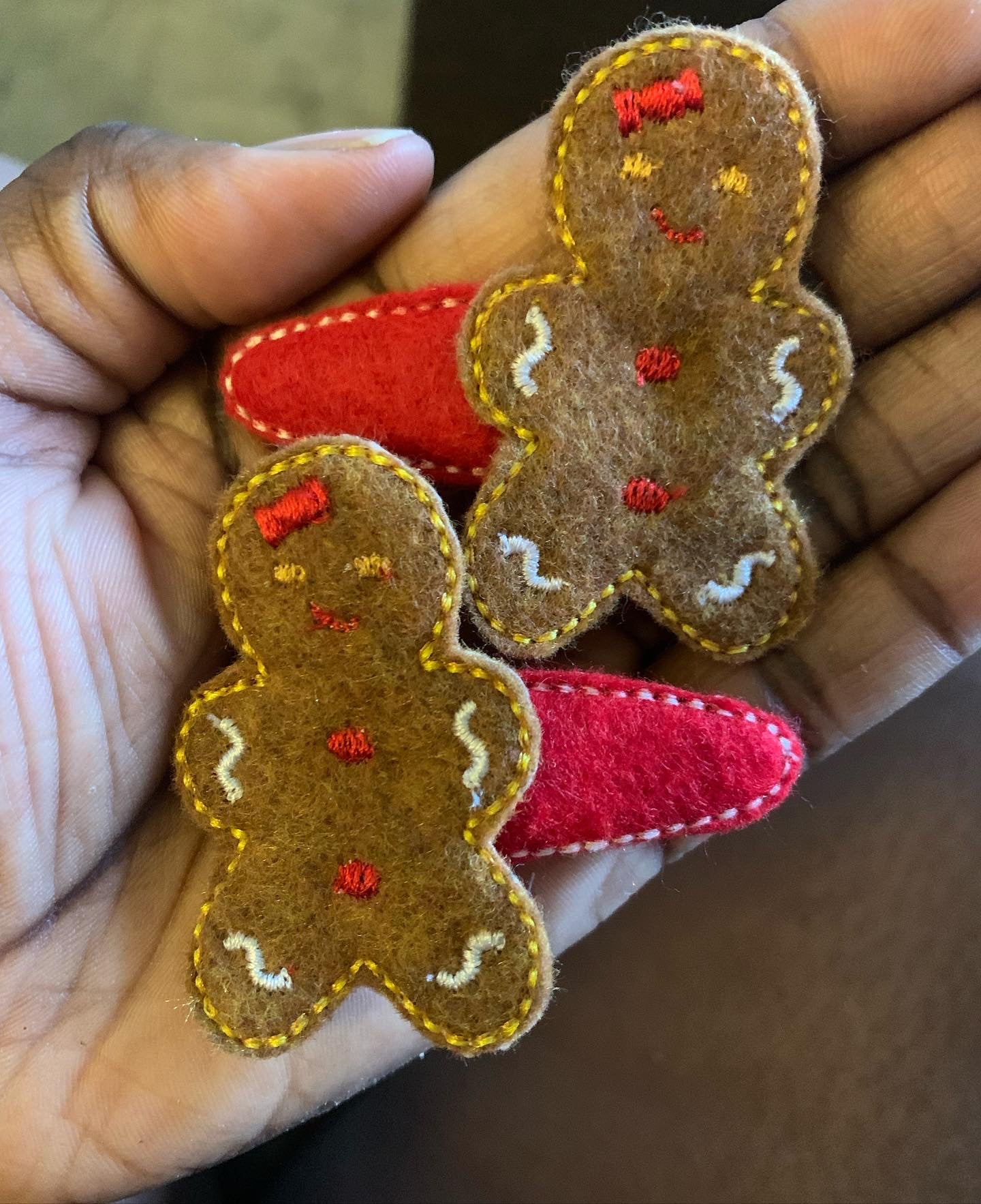 Embroidered Hair clips