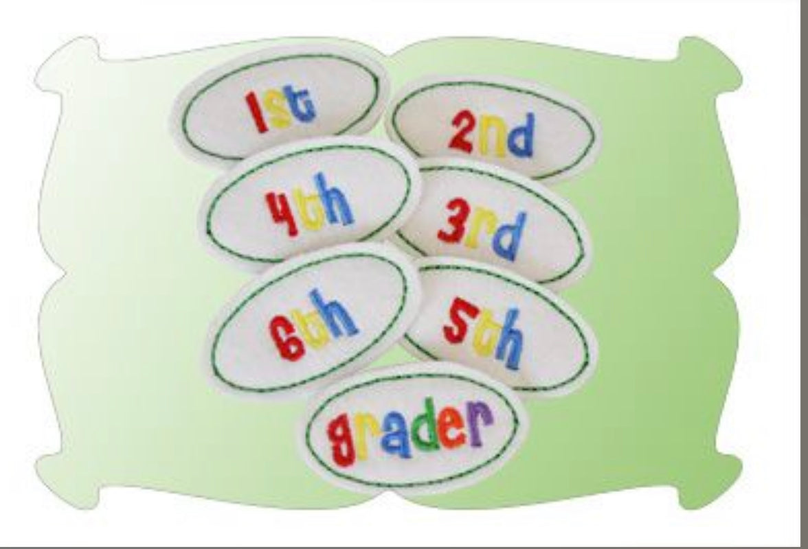 Embroidered Hair clips