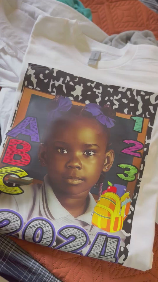 Custom Sketch-Style Graduation Shirt – Personalized Grad Tee with Photo